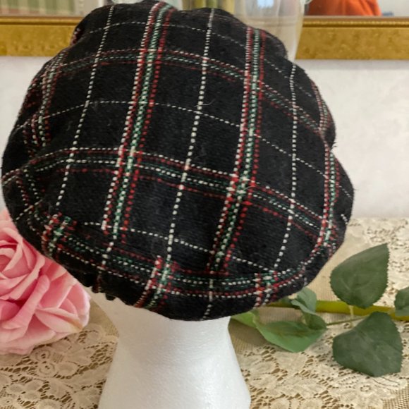 Vintage D&Y Elastafit Plaid Wool Blend Hat - Picture 4 of 6